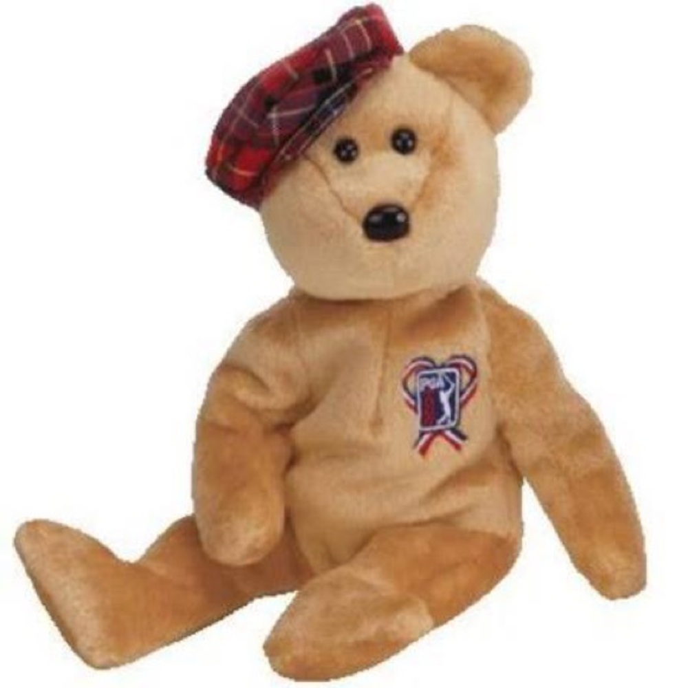 Ty Beanie Baby ChariTee Bear Golf  Tour Exclusive